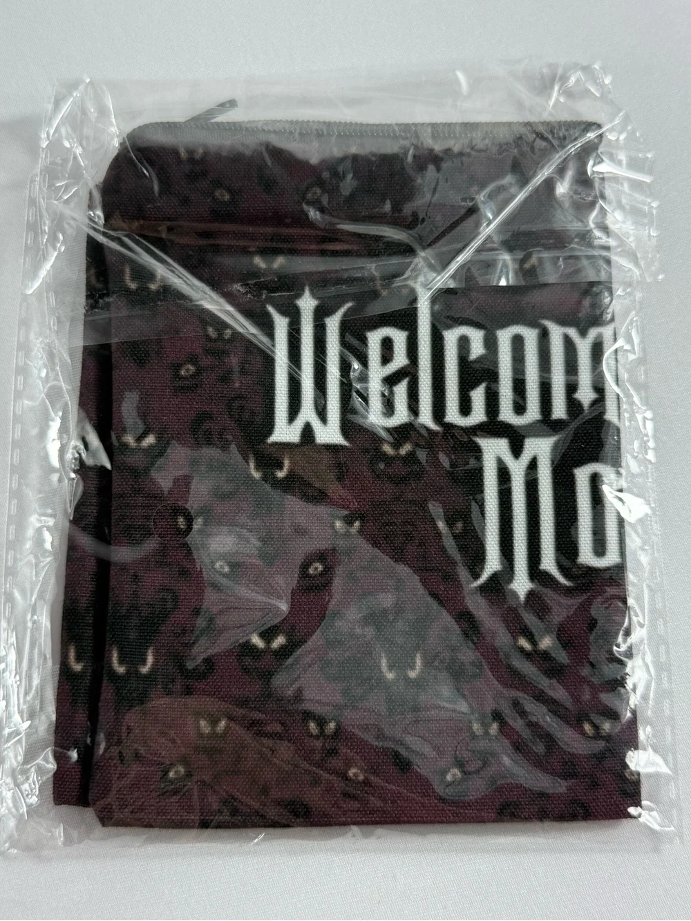 NWT-Welcome Foolish Mortals 6”x9” Dual-Sided Artwork Cosmetic Make-Up Bag